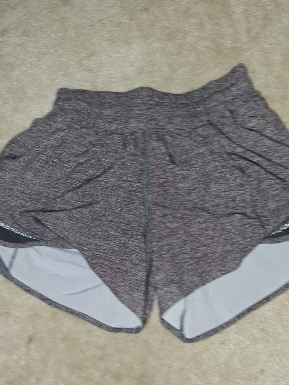 lululemon athletica Women's Heathered Charcoal Athletic Shorts